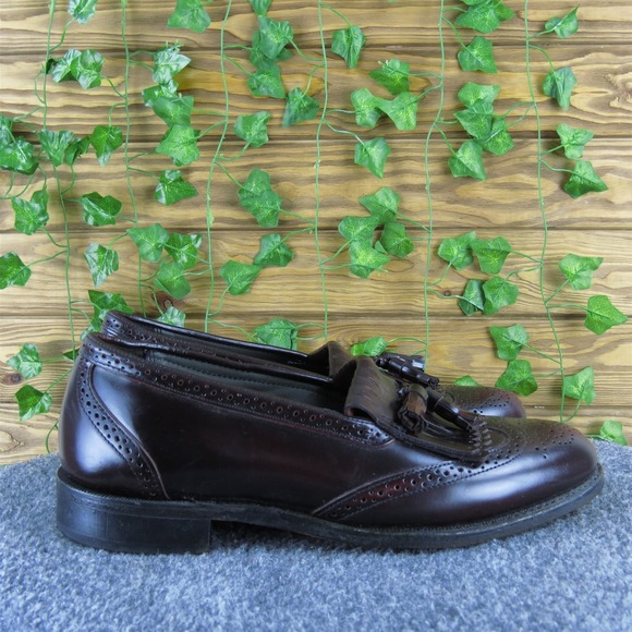 Dexter Men Kilty Tassle Loafer Burgundy Patent Leather Size 9.5 Gently Used 2025 main image 3